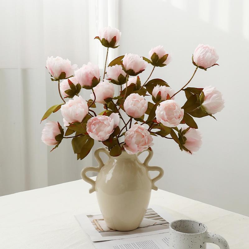 Peony imitation peony simulation flower wedding arrangement photo props fake bouquet