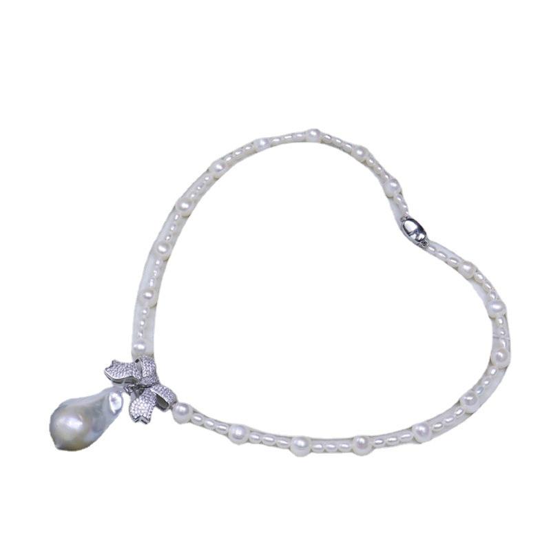 Zhuji Natural Pearl Baroque Choker Necklace - Fashionable, Versatile Women's Jewelry Gift