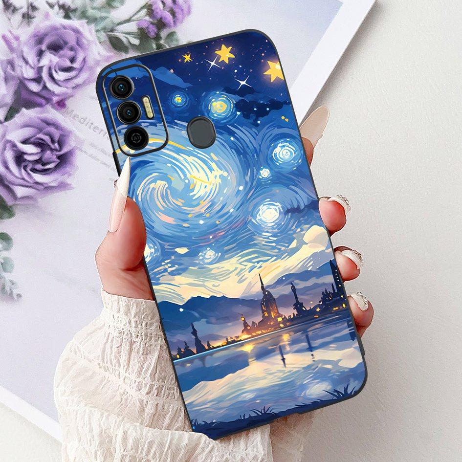 Für Tecno Spark 7 Hülle KF6 KF6j KF6i Abdeckung Niedliche Mode Katze Blume Weiches Silikon Schutzhülle Für Tecno Spark 7P 7T Spark7 Pro Capa