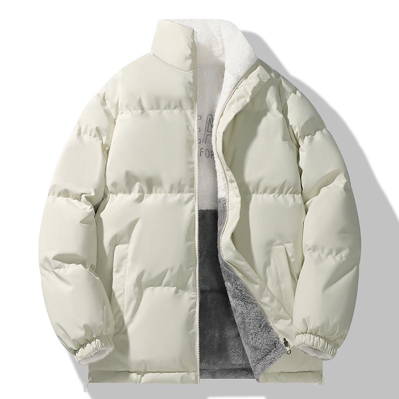 Lamb Velvet New Double-sided Loose and Versatile Cotton Jacket for Men and Women Same Style Couples Cotton Jacket