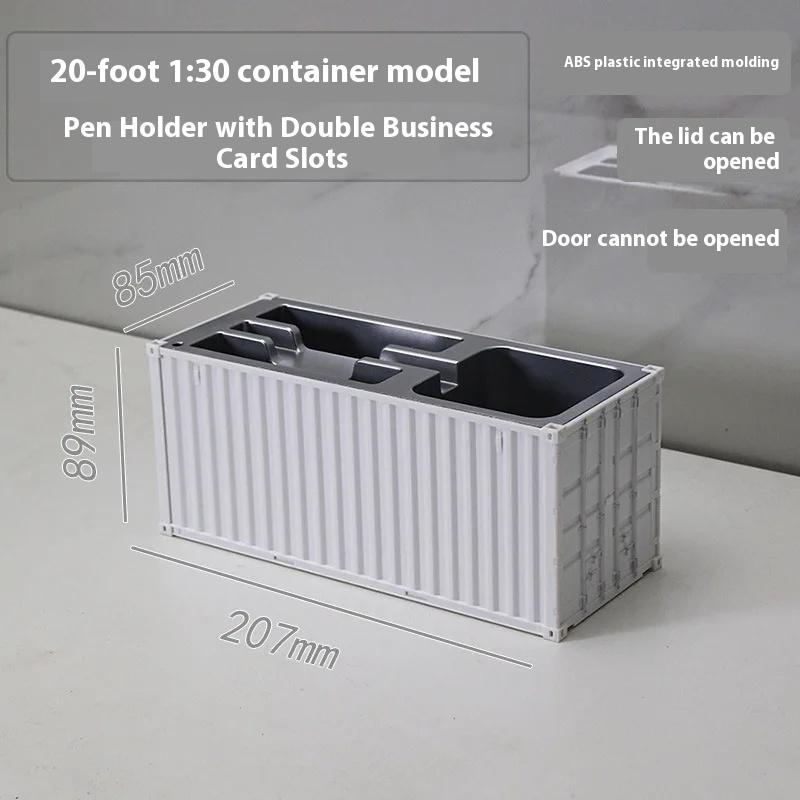 2025 Mini Pencil Holder Shipping Cargo Shape Container Desk Top Pen Holder Storage Box for Office Gifts Custom Folders