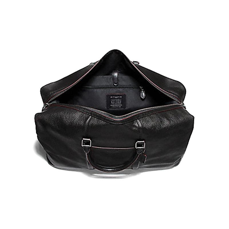 Coach Trekker 52 Solid Color Large Capacity Pebbled Leather Computer Bag Crossbody Bag Handbag Travel Bag Men's Black