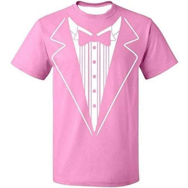 Men's Tuxedo Printed Short Sleeve T-Shirt