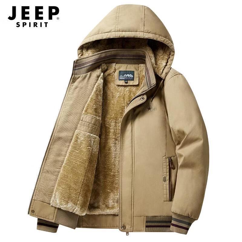 JEEP SPIRIT Men's Fleece-Lined Winter Utility Jacket