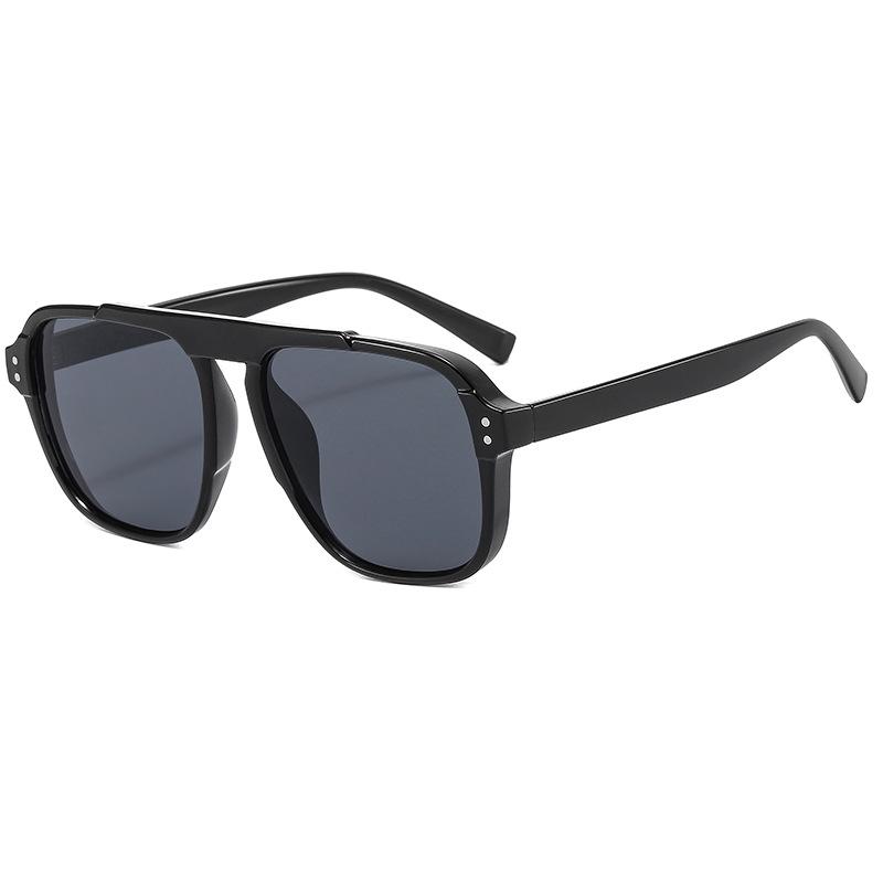 

Euro-American Retro Rivet Beam Sunglasses: Trendy UV Protection, High-End Feel Metal Hinge