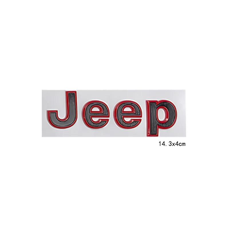 14.3x4cm Car Side Body Badge Trunk Sticker forJEEP Logo Wrangler Grand Cherokee Compass Renegade Patriot Rubicon Liberty JK XJ