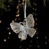 2pcs With Sequins Snowflake Hanging Ornaments Clear Christmas Tree Hanging Ornaments  Shopping Mall