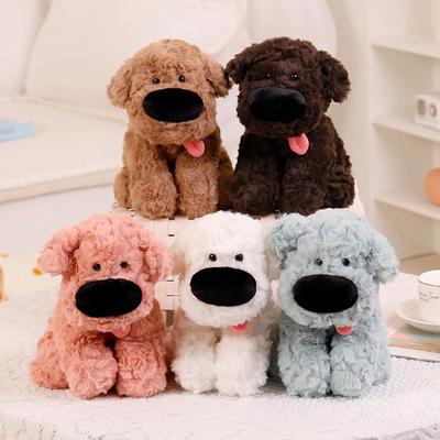 Sevimli Yumuşak Sevimli Büyük Burunlu Köpek Bebek Peluş Oyuncak Yavru Köpek Bobo Bebek Dil Onarım Köpek Bez Bebek Yastık
