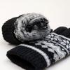 Winter Thick Warm Knitted Gloves Cold-proof Snowflake Pattern Winter Gloves Touchscreen Windproof Five Finger Gloves