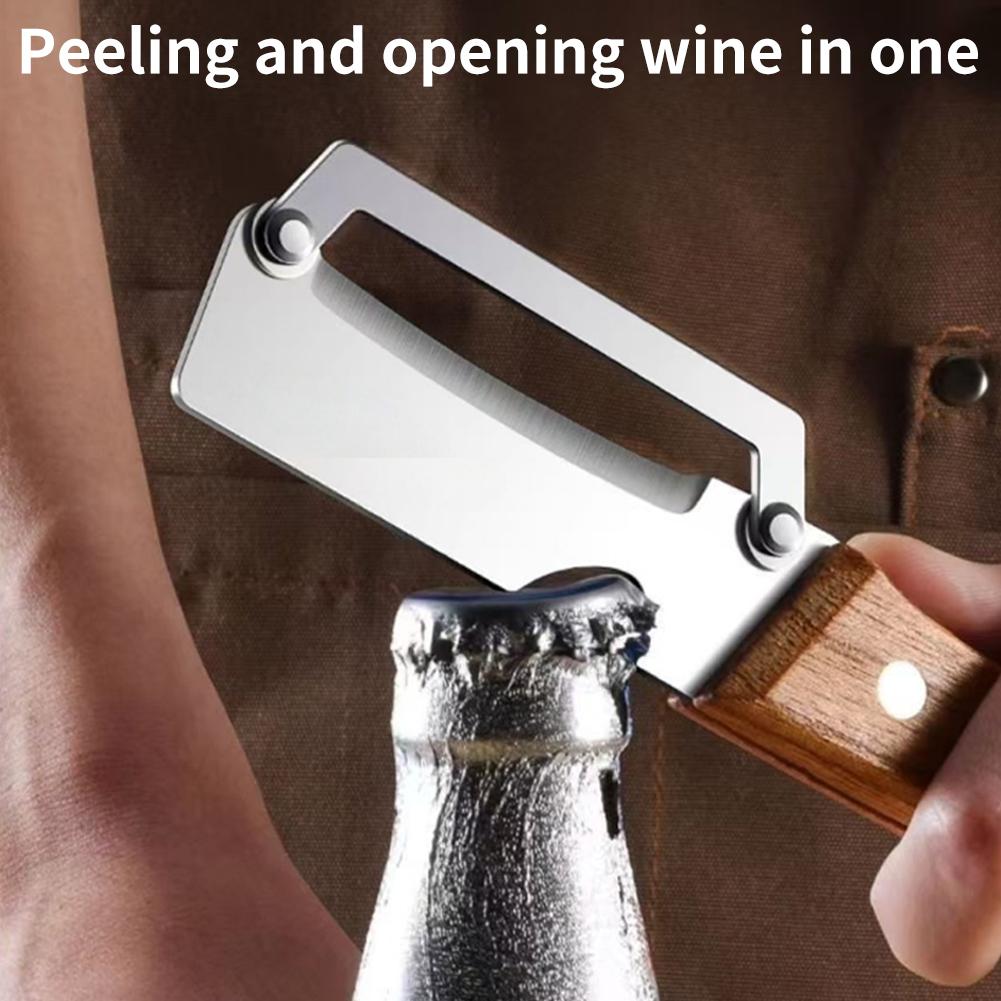 Stainless Steel Fruit Peeler Wooden Handle Paring Knife Planer Sugarcane Household Thick Fruits Vegetables Scraping Tools
