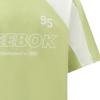 Reebok Color Block Fashion Letter Print Loose Knit Crew Neck Short Sleeve T-Shirt Unisex Tops Lime-Green 24SRM415UG01