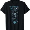 Flocons de Neige Vacances d'Hiver Cristaux Glacés Thème Neige T-shirt