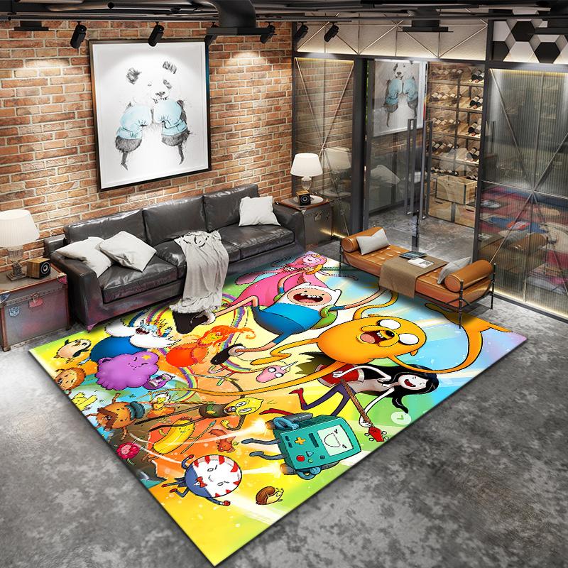 Adventure Time Carpet Rug For Living Room Bedroom Home Sofa Decoration Kids Play Nonslip Floor Mat