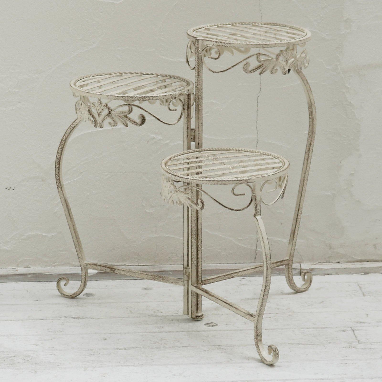 

Сад Сад Железная подставка для цветов Круглая Ножки кошки Ширина 55 см x Глубина 47 см x Высота 53 см Античный белый SS-SPL-6634-WHT