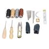 28Pcs Leather Working Tools Durable 2Pcs Awl 4Pcs Wax Threads 16Pcs Needles Leather Working Kit for Carpet Coat Mattress