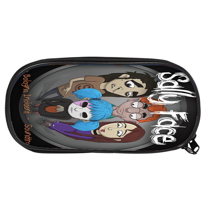 Student Pencil Case With Sally Face Cartoon Print Design Made Of Nylon For School And Office Use