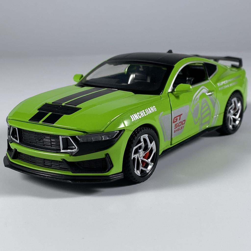 1:32 Ford Mustang Shelby GT500 Coupe Alloy Metal Diecast Model Car Sound And Light Pull Back Children's Toy Car Mini GT Present