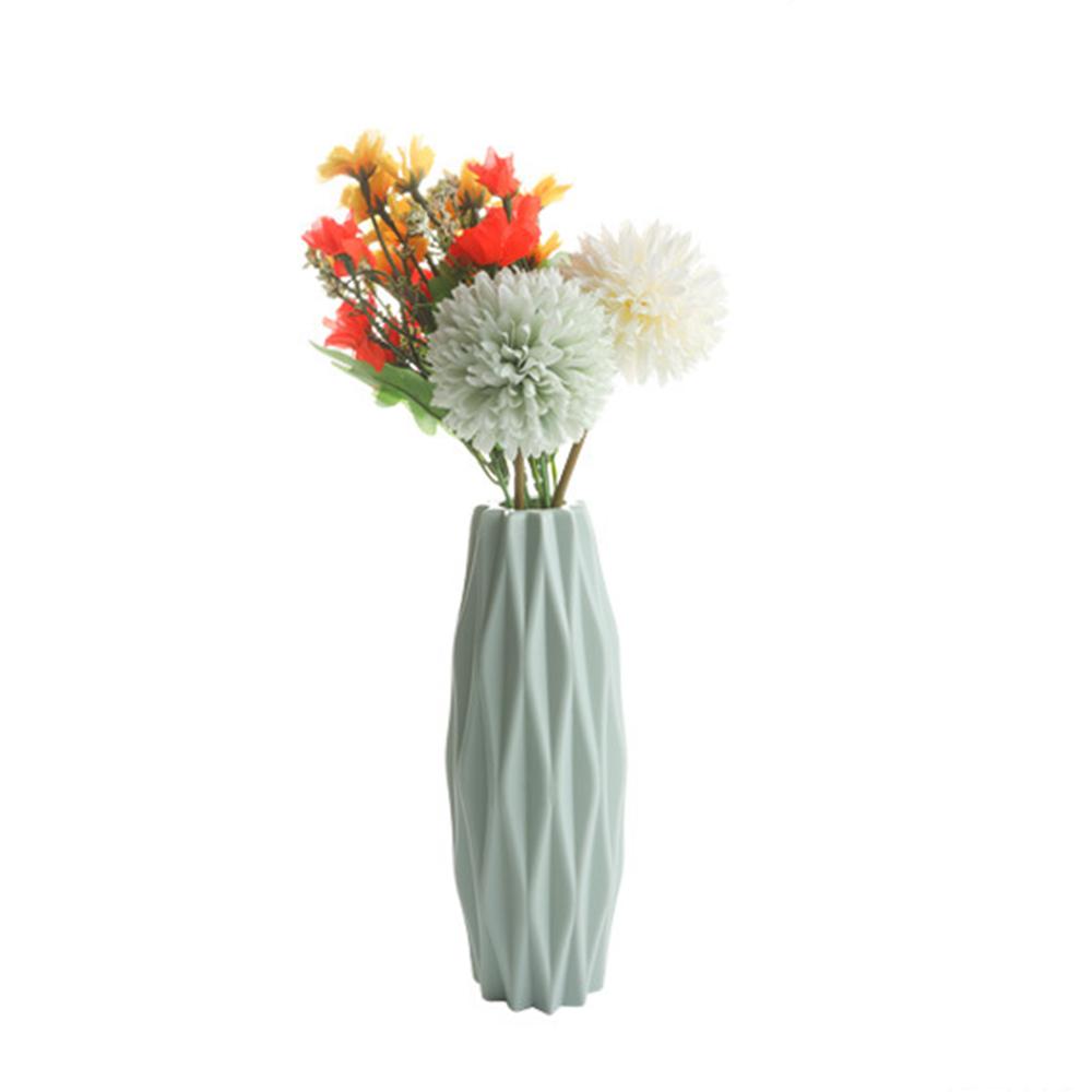 Plastic Vase Imitation Ceramic Flower Pot Origami Plastic Flower Vase Shatterproof Vase Nordic Modern Room Hallway Wedding Decor