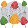 Fan Leaf Silicone Mold Flamingo Tropical Leaf Fondant Molds Cake Decorating Tools Cupcake Topper Candy Resin Clay Chocolate Gumpaste Mold