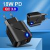 Fast Charger 3\.0 2 Port QC3\.0 Fast Charging For Tablet Smart Phone LED Lighting Adapter