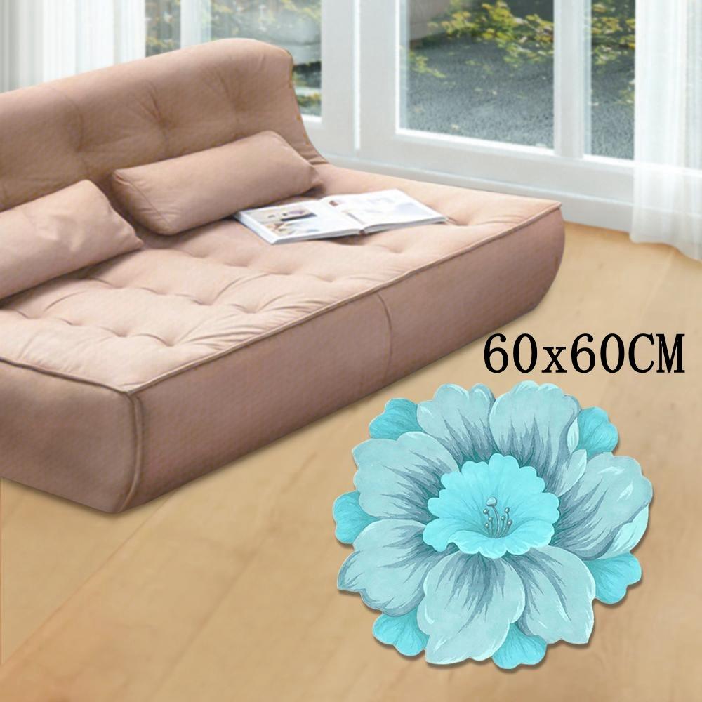 Pastoral Lotus Floor Mat Special-shaped Door Gasket Flower Carpet Living Room Tea Table Bedside