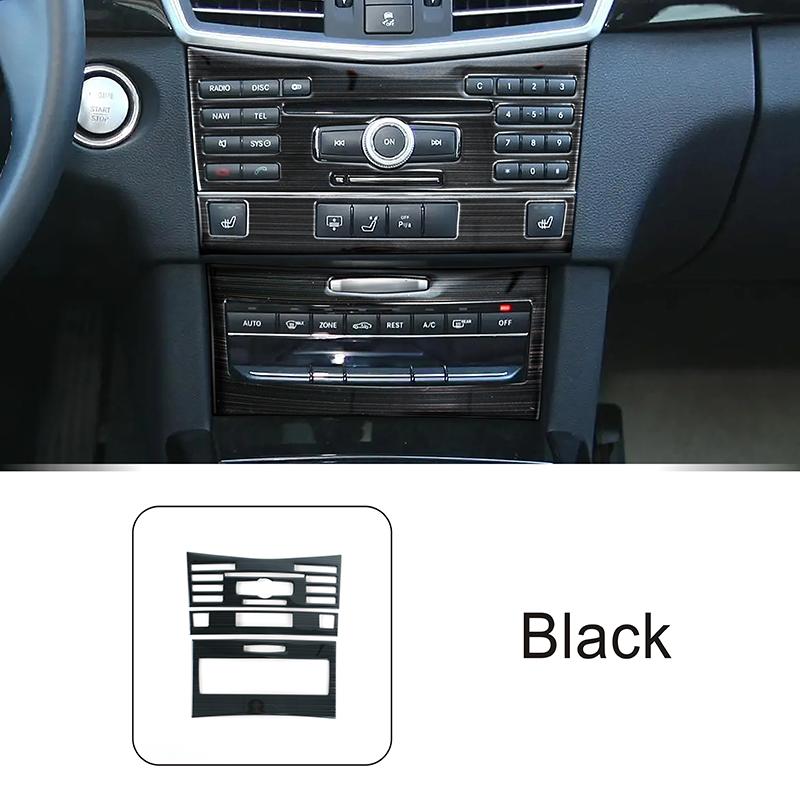 Consola Central Aire Acondicionado CD Panel de Control Decoración de Marco Para Mercedes Benz Clase E W212 2009-2011 Color Fibra de Carbono