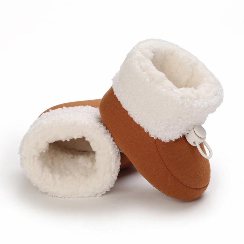 Baby Winter Cotton Shoes With Soft Sole And Magic Tape Closure For Toddler Comfort