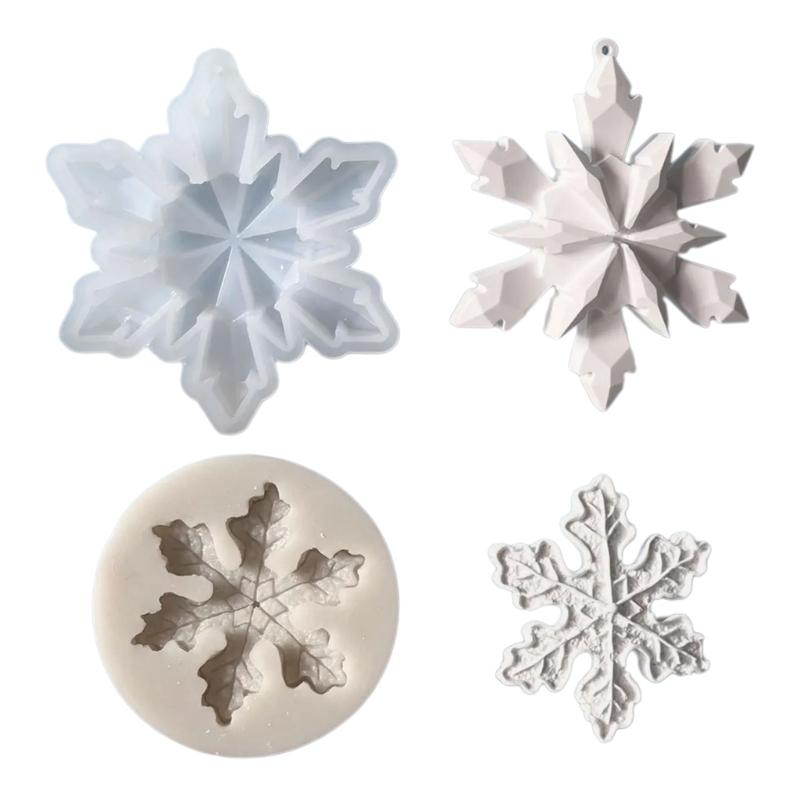 Reusable Silicone Snowflake Molds For Festival Party Decorations And Baking Supplies Seasonal Ornament Mould