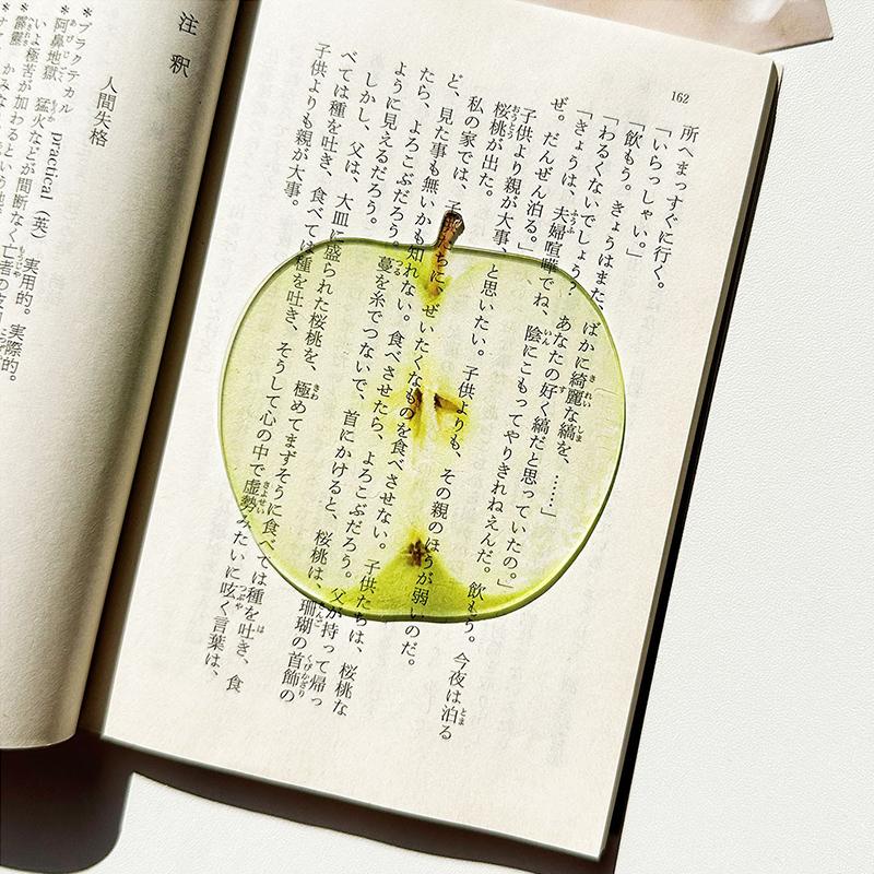 Delicate Transparent Acrylic Bookmark Apple Grape Tomato Cute Book Mark Reading Page Marker Student Stationery Gift