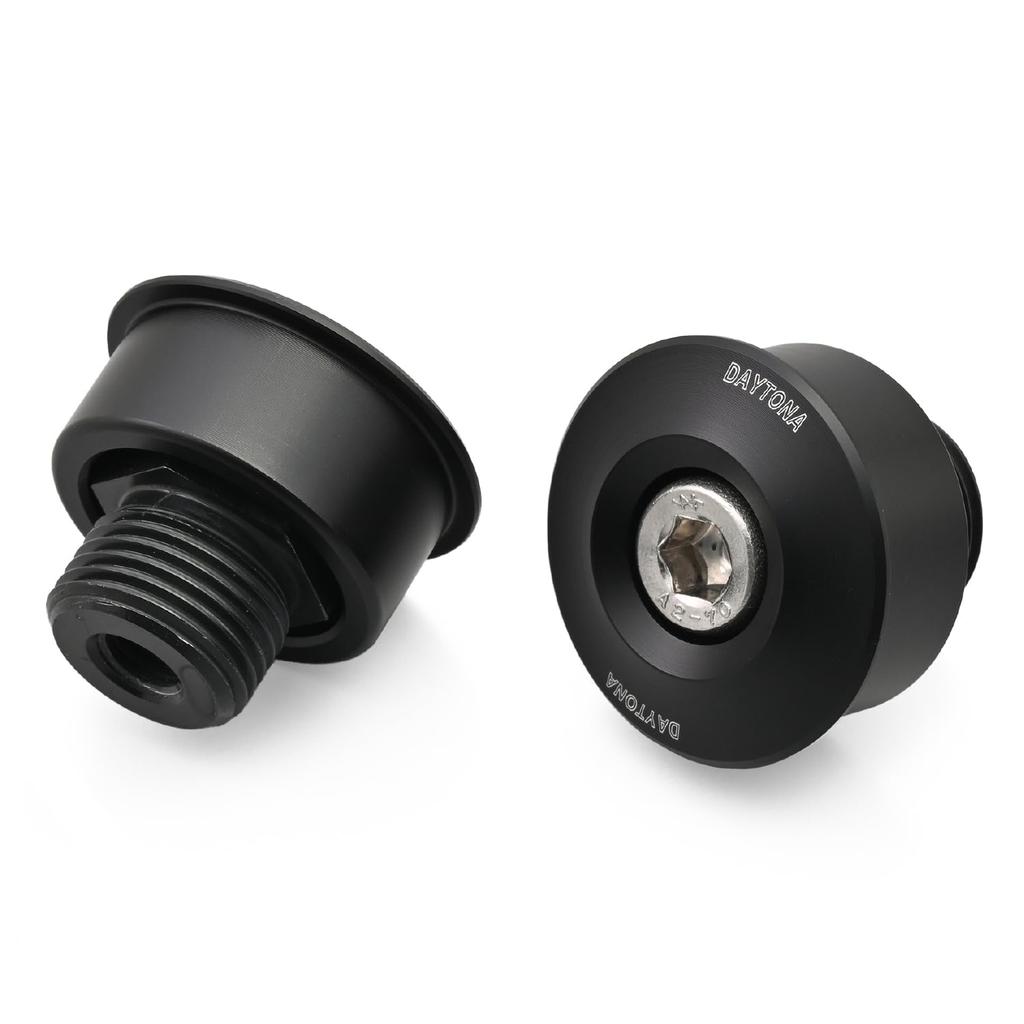 Daytona Dedicated Bar End Mirror Adapter Set and High Visibility 35481 X350/500 (23) (Left Right) Mirrors, Black,