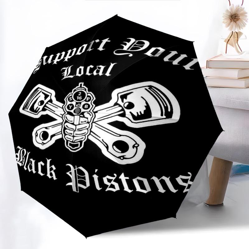 Skull Pistons Folding umbrella 8 paraphenoid bones Umbrella printing Sun umbrella light