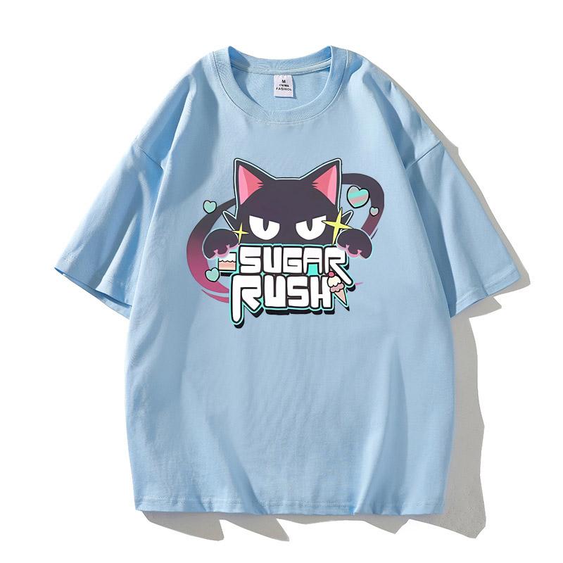 Anime Blue Archive T-Shirt Sugar Rush Lustig Herren Damen Kleidung Unisex Streetwear Manga Cosplay Kleidung Baumwolle Grafik T-Shirts