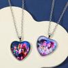 Korea Pop Necklace Heart Pendant Necklace Anime Movie Hunters Necklace Jewelry Gift for Teens Boys Girls Fans