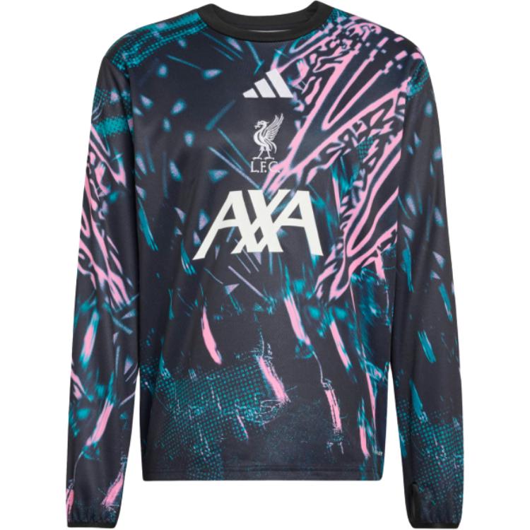 adidas Liverpool FC 25/26 Pre Match Warm Up Top Black KB1449 L