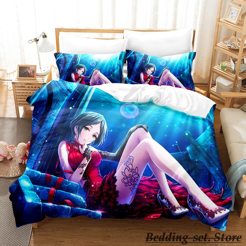 Comforter The Idolm@Ster Cinderella Girls Starlight Stage Bedding Set Single Twin Full Queen King Size Bed Set Kid Bedroom Duvet Sets
