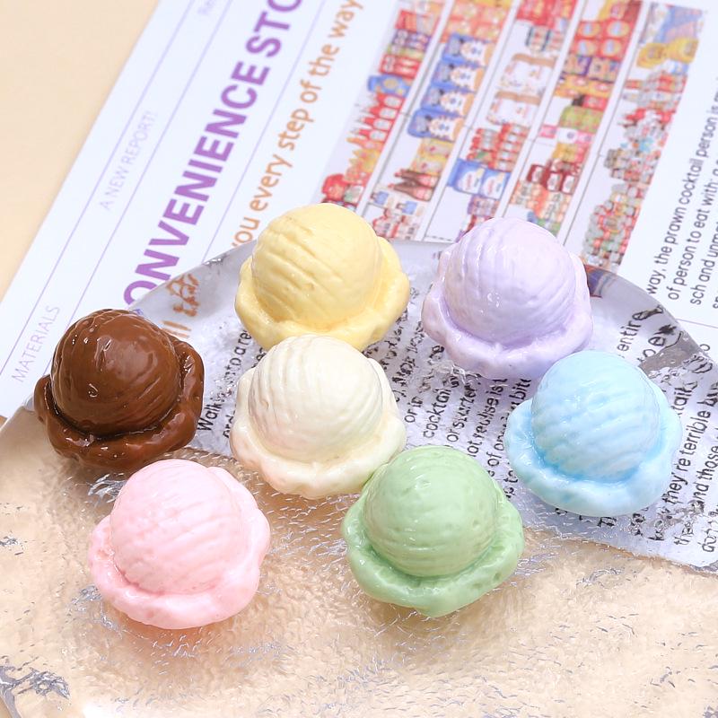 DIY Resin Ice Cream Accessories for Hairpins and Shoe Decoration