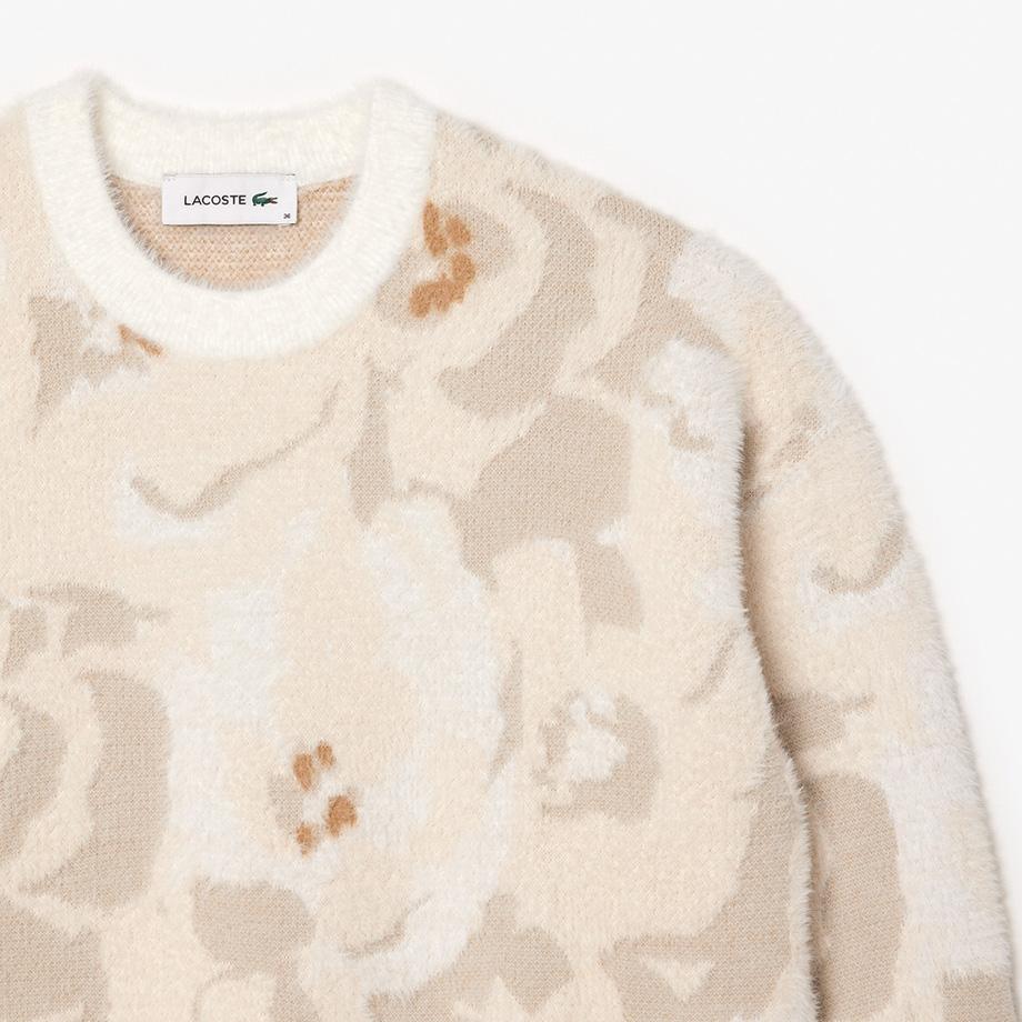 Lacoste Women's Flower Jacquard Intarsia Sweater AF2587-54NID2