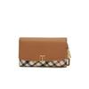 Daks Dd Logo 3 Fold Wallet Brown Check Dcwa6f423w2