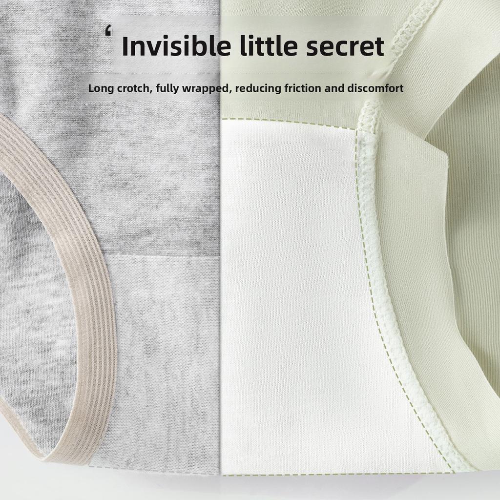 Female Summer Thin Style Pure Cotton Ice Silk Cool Feeling 10A Class Antibacterial Extended Crotch Triangle Briefs