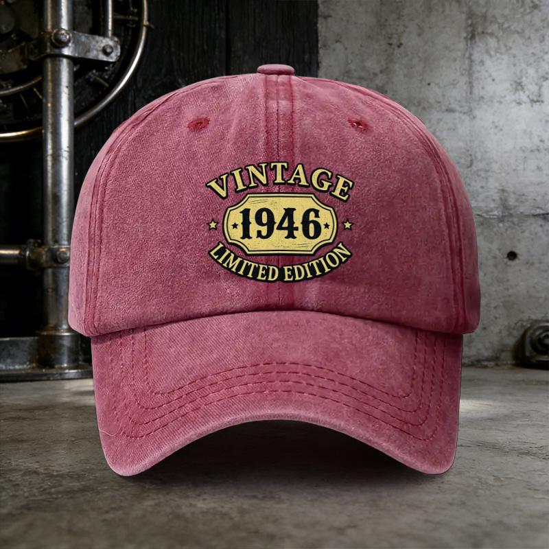1 Vintage Washed Hat, A Must-Have Baseball Cap For Men'S Travel From The Vintage Limited Edition 1946, A Fashionable Daily Wear