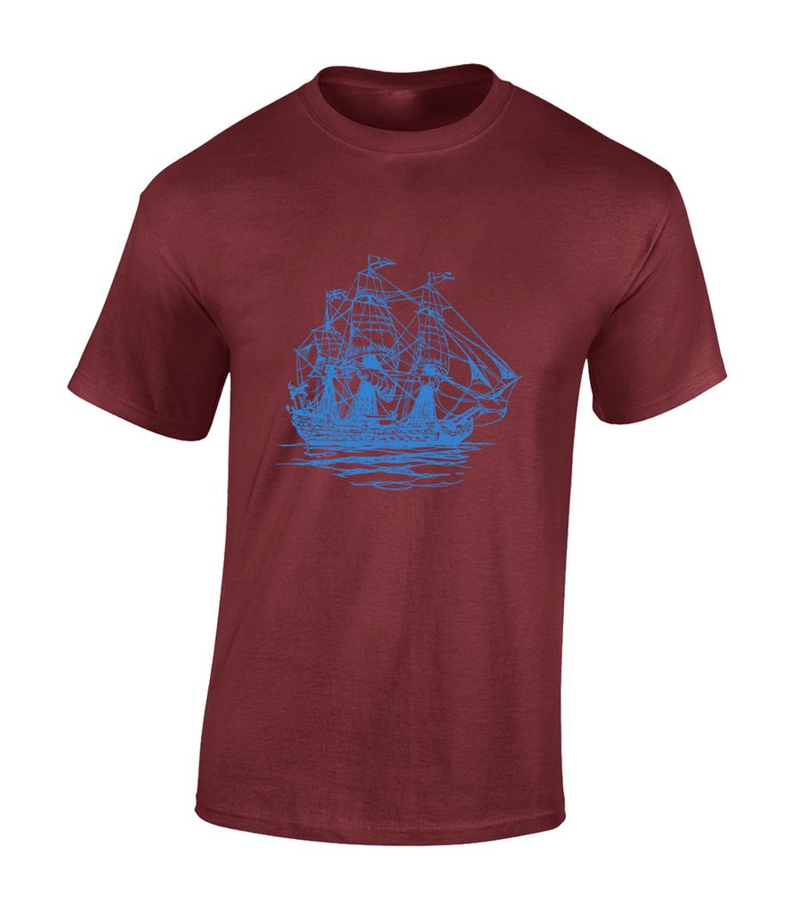 Pirate Ship Sketch Boats Cool Classic Retro Gift Unisex T-Shirt