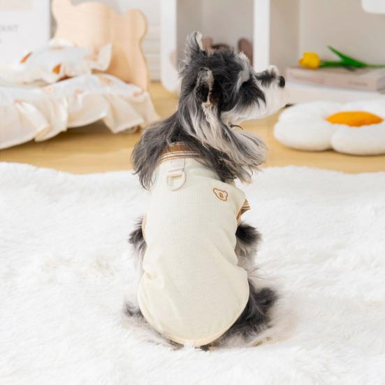 Süße ärmellose Hundekleidung Sommer Welpen T-Shirts mit D-Ring Atmungsaktives weiches Haustierkostüm für kleine mittlere Hunde Katzen