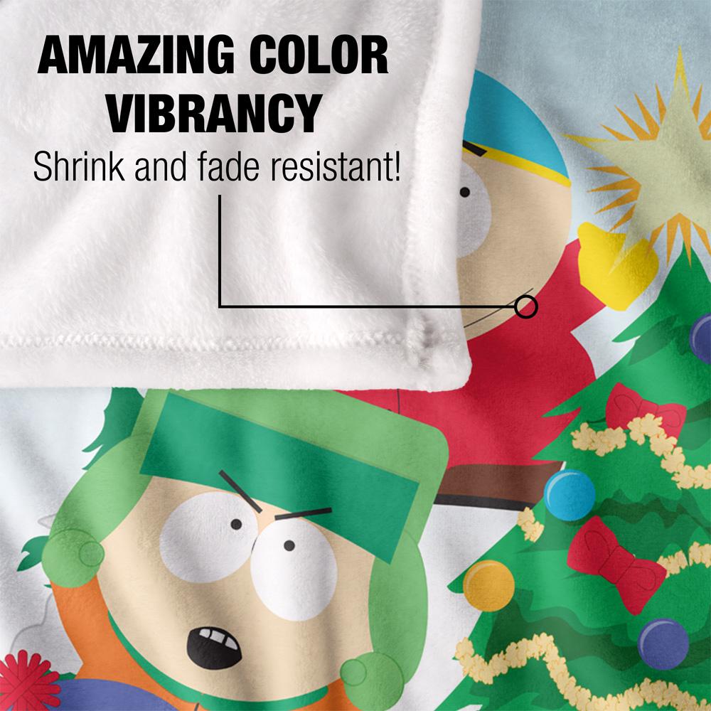 South Park The Boys Decorating Tree Silky Blanket