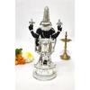 Lord Tirupati Balaji Silver Plated Black Idol with Golden Jewelry Work | Balaji Idol for Car Dashboard | Venkateswara Swamy Murti for Home |