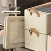 Foldable Clothing Storage Box with Compartments - Large Capacity, Dustproof Organizer for Clothes and Sundries.