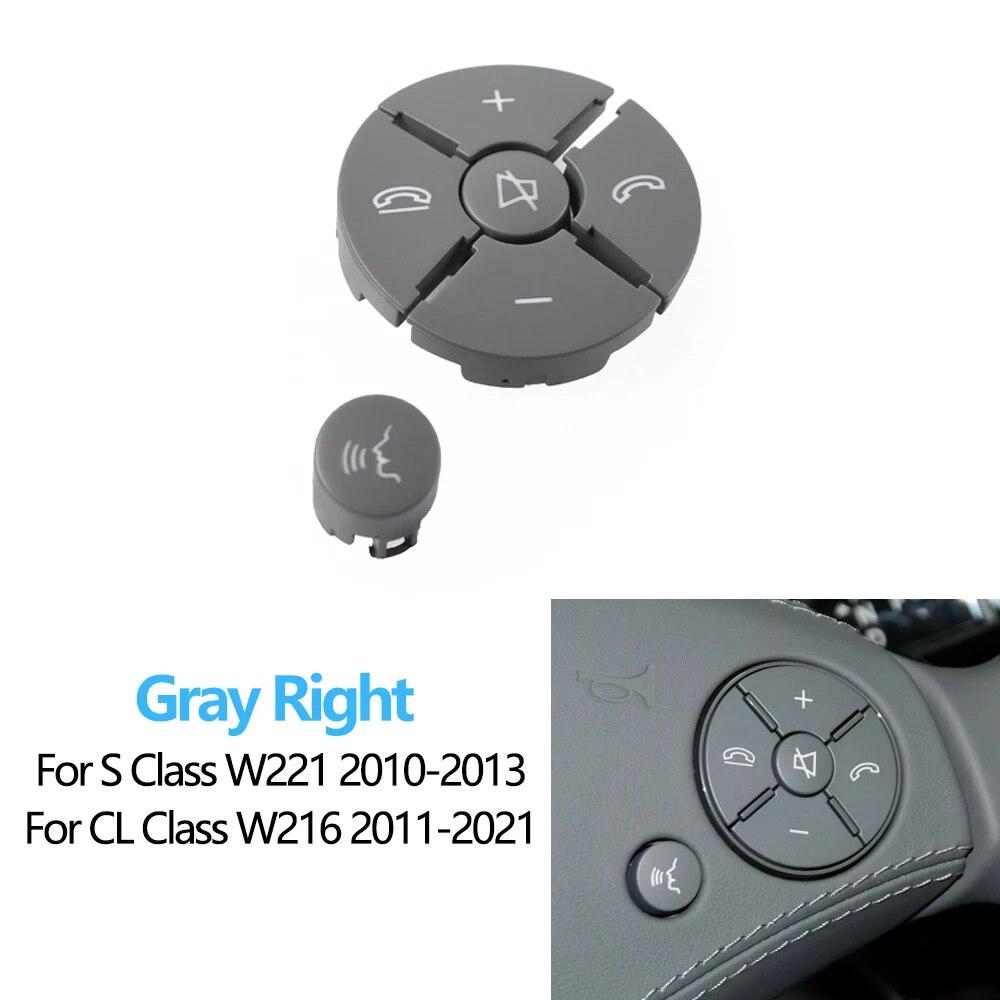 

Car Multi-function Steering Wheel Button Switch Control Buttons For Mercedes Benz S CL Class W221 W216 S300 S320 S400 S450 S500 Gray Right
