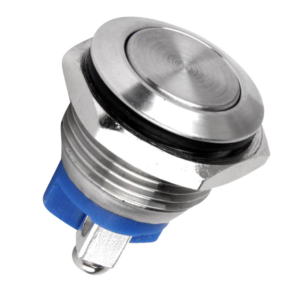 Mini Flat Momentary Switch Push Button for Doorbells 18mm