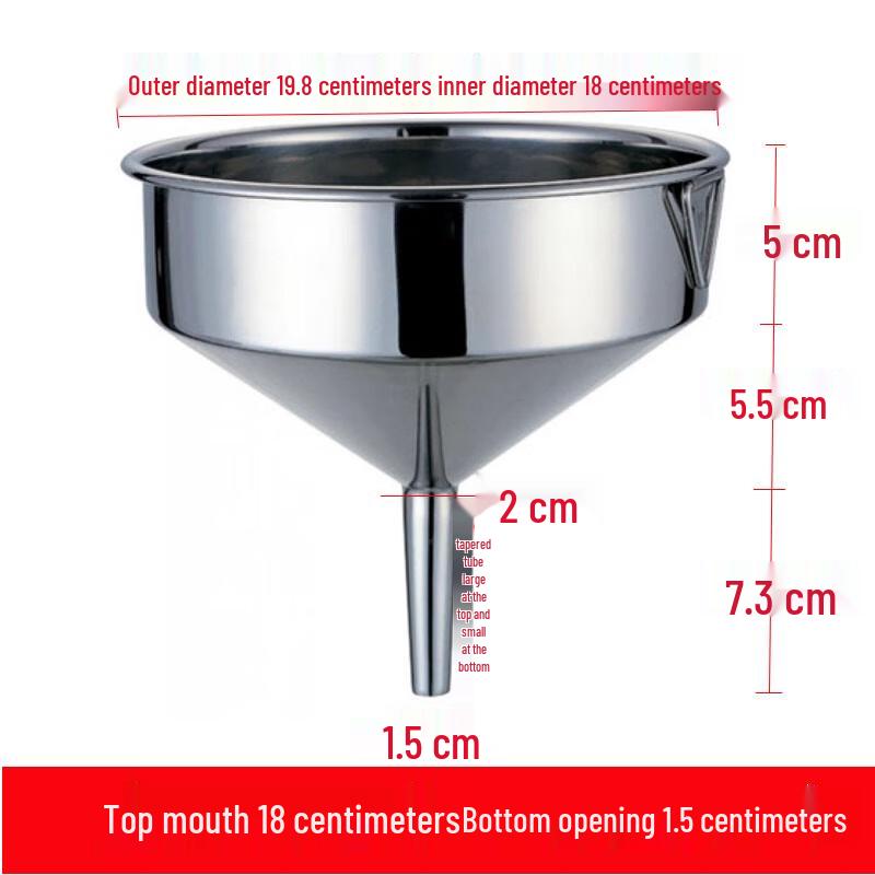 Stainless Steel Large Caliber Funnel Set