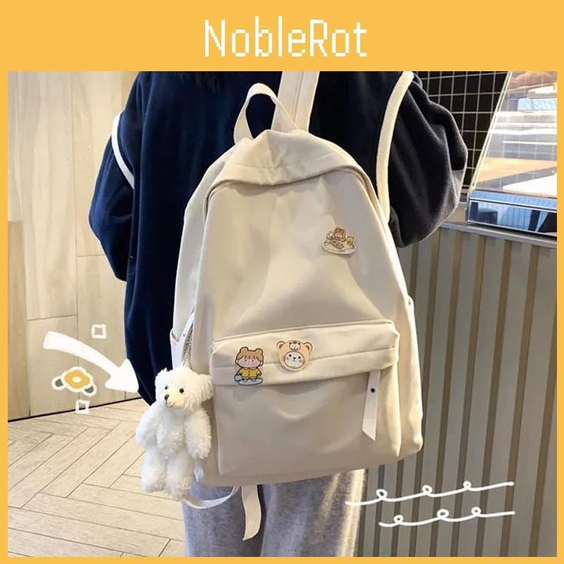 Shoulder Backpack Solidcolor Bag High School Students Junior High Unisex Gift