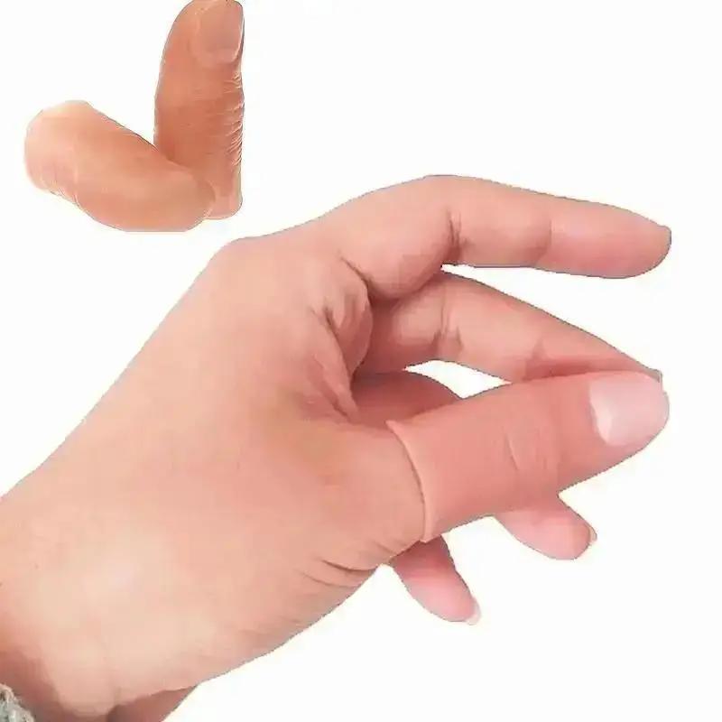 5Pcs/Set Hot Fakes Soft Thumb Tip Finger Close Up Stage Magic Trick Vanishs Appearing Finger Trick Props Toy Funny Prank Party